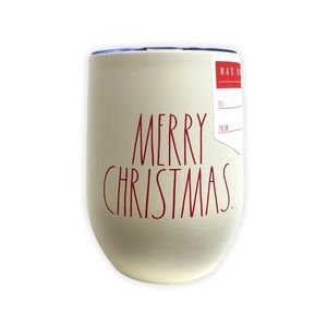 Rae Dunn Merry Christmas Tumbler Wine Glass